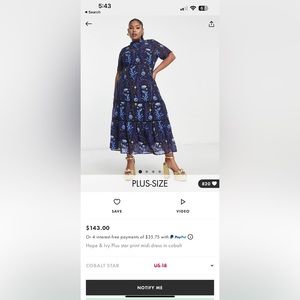 Gorgeous navy colored celestial dress